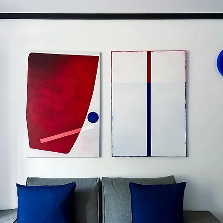 Composition 23 With Blue Circle *