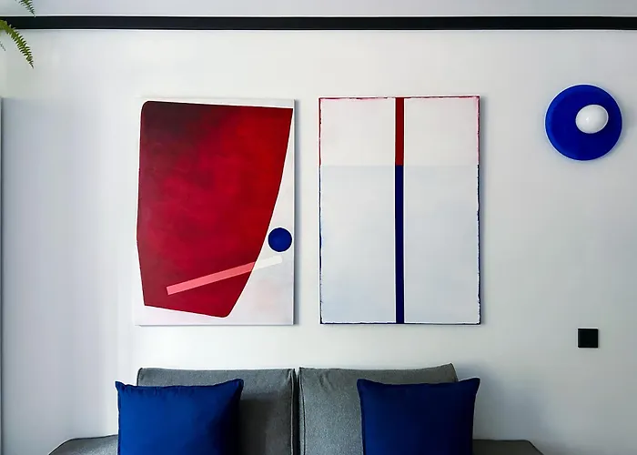 Composition 23 With Blue Circle *